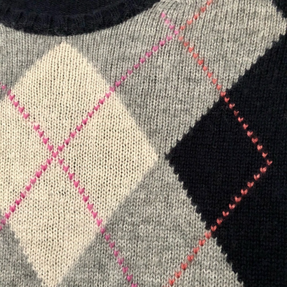 J.Crew Argyle Long Sleeve Wool Cashmere Sweater - Picture 6 of 16